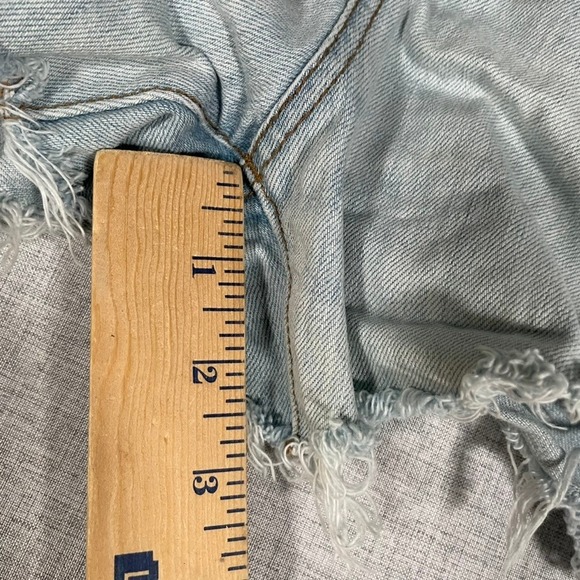 Madewell Embroidered Denim Shorts Women's Floral Perfect Jean Light Wash Size 25 - Picture 10 of 14